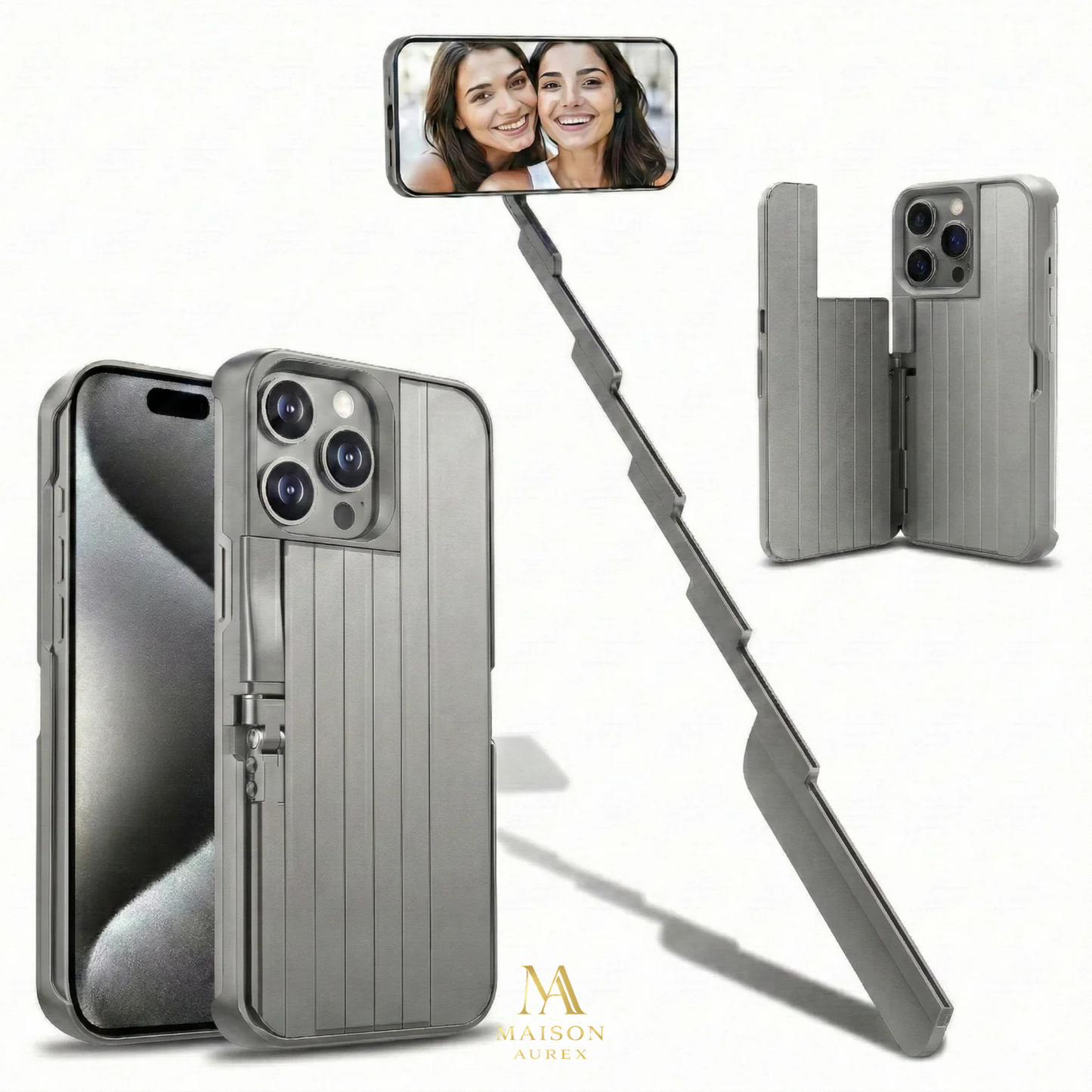MAISON AUREX™ 3’ü 1 Arada Premium Vlogging Kılıfı — Her An Mükemmel Açı