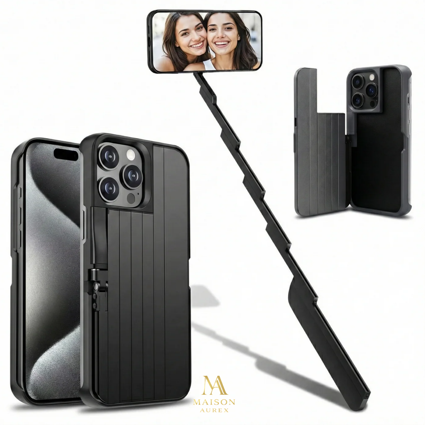 MAISON AUREX™                 3’ü 1 Arada Premium Vlogging Kılıfı — Her An Mükemmel Açı
