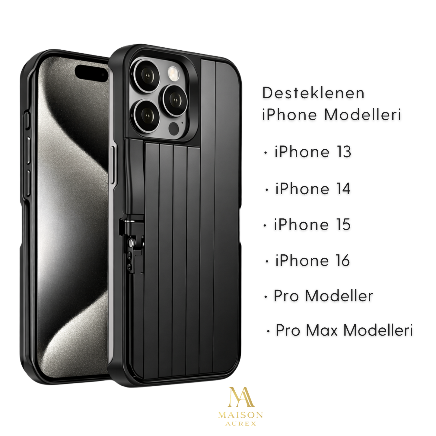 MAISON AUREX™                 3’ü 1 Arada Premium Vlogging Kılıfı — Her An Mükemmel Açı