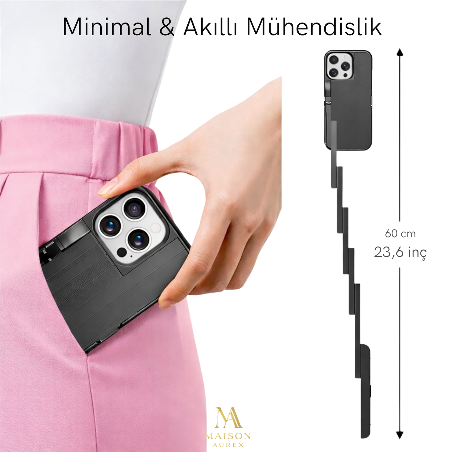 MAISON AUREX™                 3’ü 1 Arada Premium Vlogging Kılıfı — Her An Mükemmel Açı